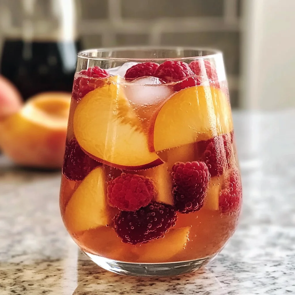 Chilled Peach Moscato Sangria