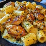 Creamy Cajun Chicken Rigatoni with Garlic Butter Sauce