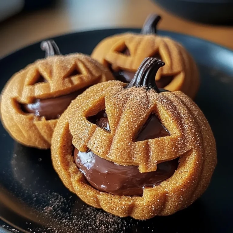 Milk Chocolate Stuffed Jack-O'-Lantern Cookies