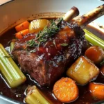 Red Wine-Braised Lamb Shanks with Rosemary & Root Vegetables