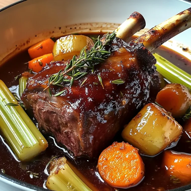 Red Wine-Braised Lamb Shanks with Rosemary & Root Vegetables