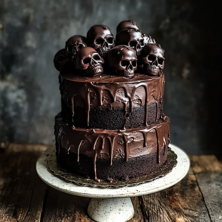 Vegan Chocolate Layer Skull Cake