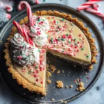 White Chocolate Candy Cane Pie