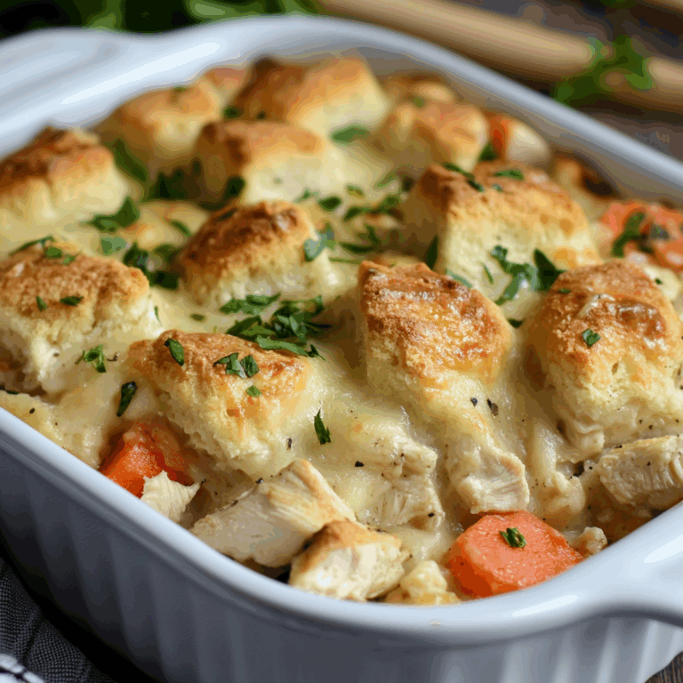 Easy Chicken Cobbler Dinner Casserole