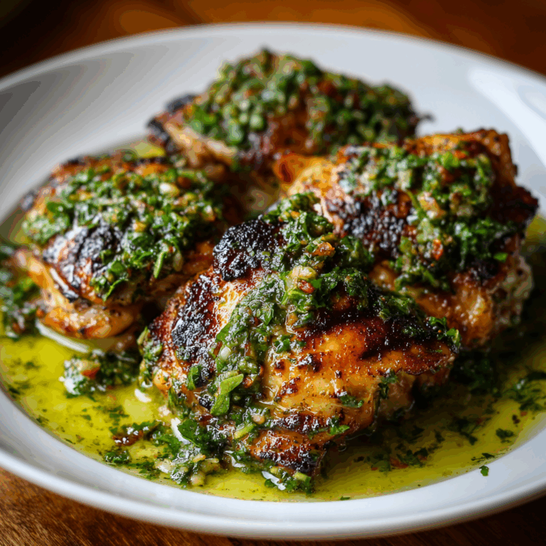 Grilled Chicken Thighs with Chimichurri