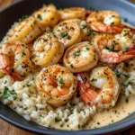 Creamy Garlic Shrimp with Rice