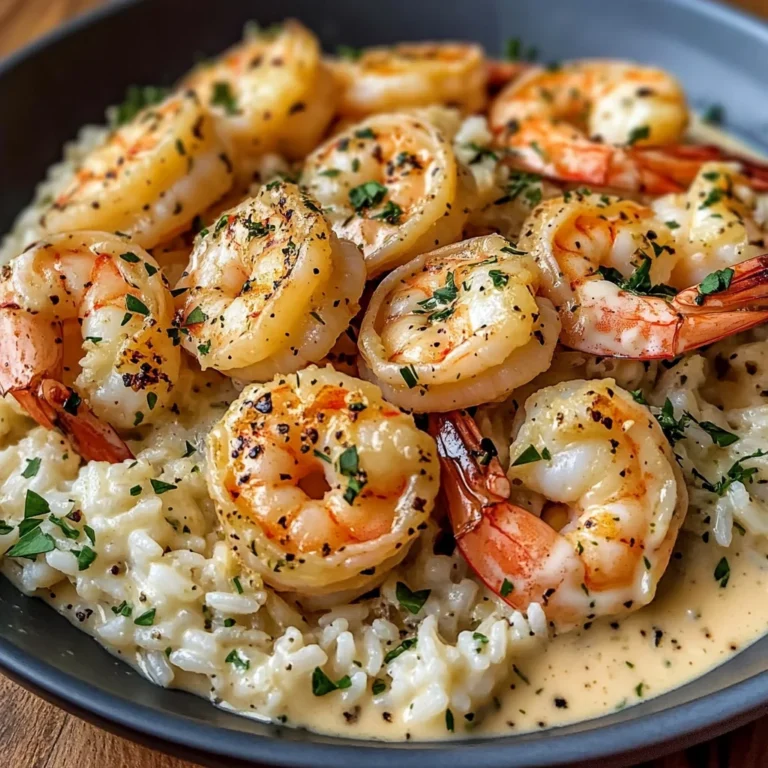 Creamy Garlic Shrimp with Rice