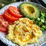 Creamy Scrambled Eggs with Tomato & Avocado