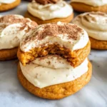 Pumpkin Cookies with Cream Cheese Frosting